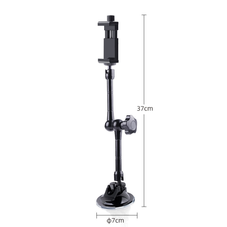 37cm Single Suction Cup Articulating Friction Magic Arm Phone Clamp Mount (Black) - DJI & GoPro Accessories by buy2fix | Online Shopping UK | buy2fix