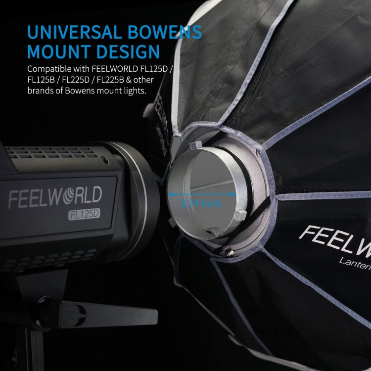 FEELWORLD FSL65 65cm Lantern Softbox Quick Release Diffuser with Bowens Mount -  by FEELWORLD | Online Shopping UK | buy2fix