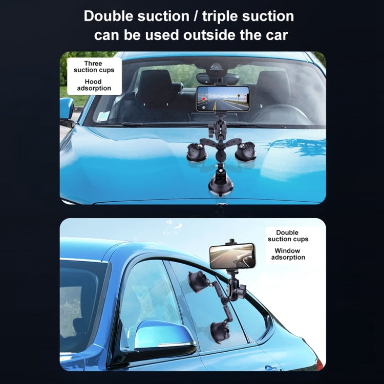 Single Suction Cup Articulating Friction Magic Arm Phone Clamp Mount (Black) - DJI & GoPro Accessories by buy2fix | Online Shopping UK | buy2fix