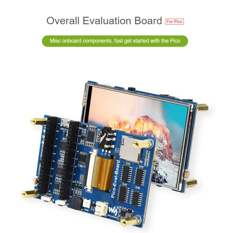 Waveshare 3.5 inch IPS Screen Overall Evaluation Board for Raspberry Pi Pico, Misc Onboard Components For Easily Evaluating The RP2040 - Modules Expansions Accessories by WAVESHARE | Online Shopping UK | buy2fix