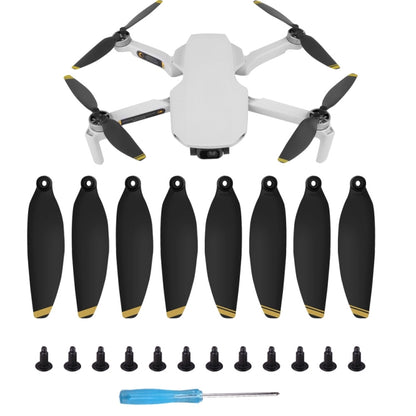 8 PCS/Set Sunnylife 4726F Low Noise Quick-release Wing Propellers for DJI Mini SE / Mini 2 / Mini 2 SE(Gold) - DIY Propeller by Sunnylife | Online Shopping UK | buy2fix