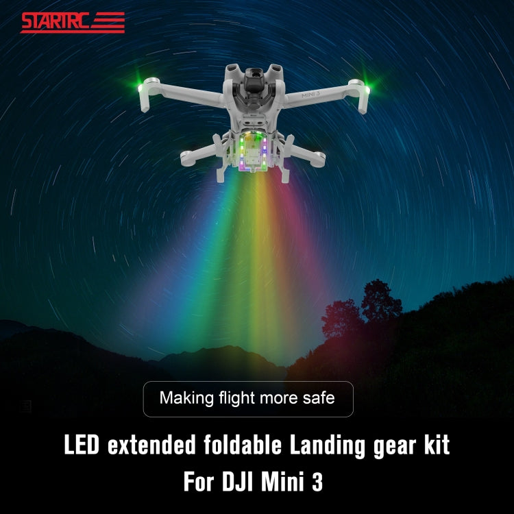 For DJI Mini 3 STARTRC LED Light Folding Anti-fall Heightened Landing Gear Training Rack (Grey) - Other by STARTRC | Online Shopping UK | buy2fix