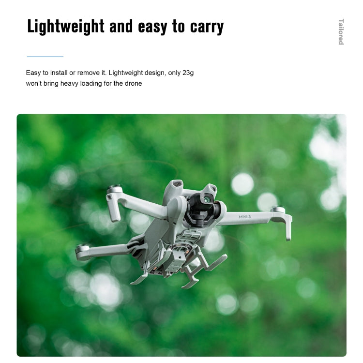 For DJI Mini 3 STARTRC LED Light Folding Anti-fall Heightened Landing Gear Training Rack (Grey) - Other by STARTRC | Online Shopping UK | buy2fix