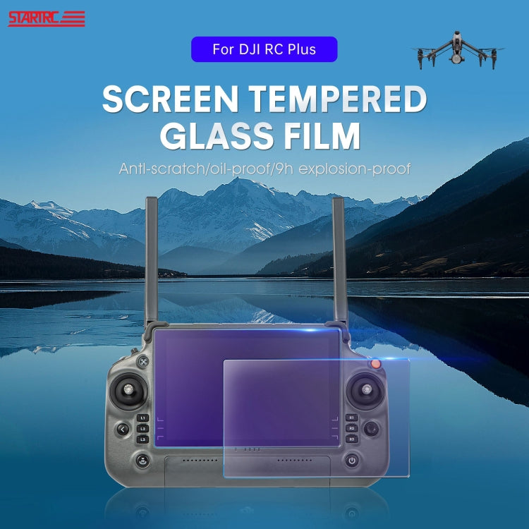 For DJI RC Plus with Screen STARTRC 3pcs Frosted Purple Eye Protection Tempered Glass Film - Others by STARTRC | Online Shopping UK | buy2fix