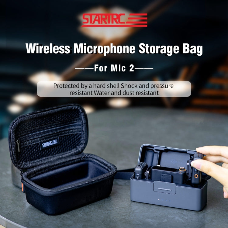 For DJI MIC 2 STARTRC Diamond Texture PU Portable Carry Case with Carabiner & Strap (Black) - DJI Mic Series by STARTRC | Online Shopping UK | buy2fix