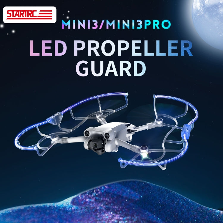 For DJI Mini 3 / Mini 3 Pro STARTRC Drone LED Propeller Protective Guard Anti-collision Ring (Transparent) - Other by STARTRC | Online Shopping UK | buy2fix