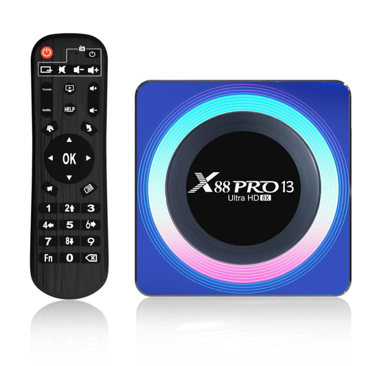 Acrylic X88 Pro 13 8K Ultra HD Android 13.0 Smart TV Box with Remote Control, RK3528 Quad-Core, 4G+64GB (UK Plug) - Others by buy2fix | Online Shopping UK | buy2fix
