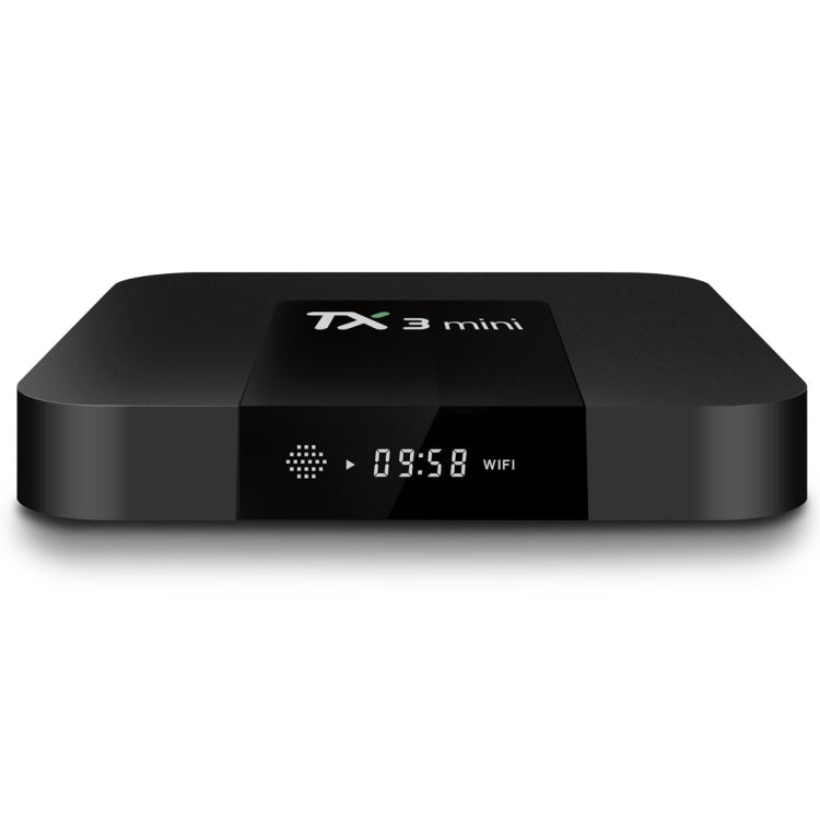 TX3 Mini 4K*2K Display HD Smart TV BOX Player with Remote Controller, Android 7.1 OS Amlogic S905W up to 2.0 GHz, Quad core ARM Cortex-A53, RAM: 2GB DDR3, ROM: 16GB, Supports WiFi & TF & AV In & DC In, AU Plug(Black) - Consumer Electronics by buy2fix | Online Shopping UK | buy2fix