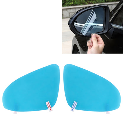 For Ford Fiesta 2009-2018 Car Round PET Rearview Mirror Protective Window Clear Anti-fog Waterproof Rain Shield Film -  by buy2fix | Online Shopping UK | buy2fix