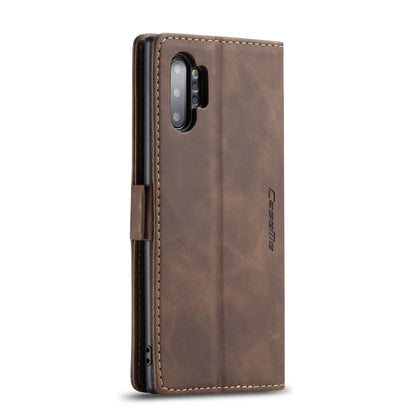 CaseMe-013 Multifunctional Horizontal Flip Leather Case with Card Slot & Holder & Wallet for Galaxy Note 10+(Coffee) - Galaxy Phone Cases by CaseMe | Online Shopping UK | buy2fix