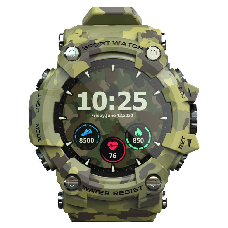 Lokmat ATTACK 1.28 inch TFT LCD Screen Smart Watch, Support Sleep Monitor / Heart Rate Monitor / Blood Pressure Monitor(Camouflage Green) - Smart Wear by Lokmat | Online Shopping UK | buy2fix
