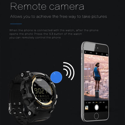 Lokmat MK16 LCD Screen 50m Waterproof Smart Watch, Support Information Reminder / Remote Camera / Walking Motion Monitor(Blue) - Smart Wear by Lokmat | Online Shopping UK | buy2fix