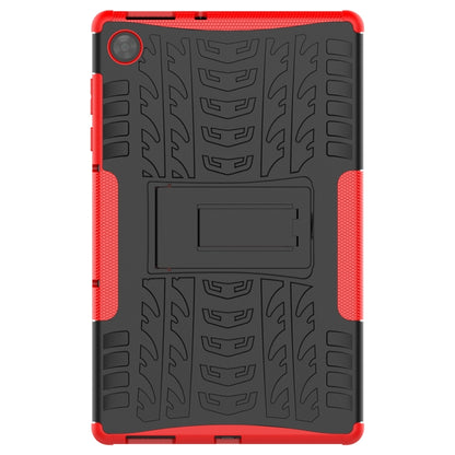 For Lenovo Tab M10 HD Gen 2 (TB-X306F) Tire Texture TPU+PC Shockproof Case with Holder(Red) - Lenovo by buy2fix | Online Shopping UK | buy2fix