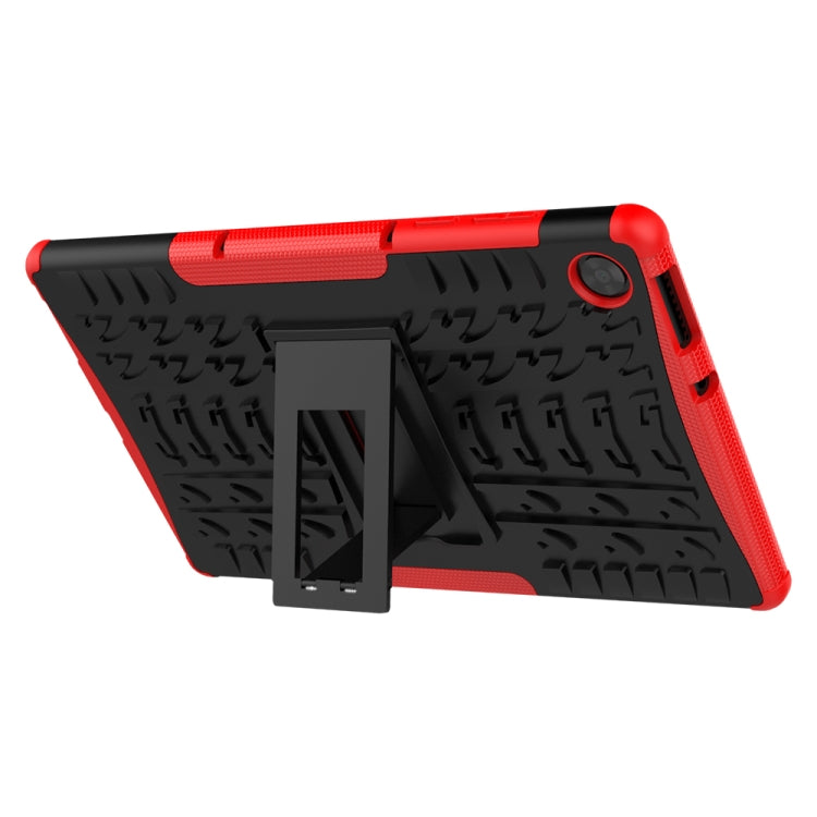 For Lenovo Tab M10 HD Gen 2 (TB-X306F) Tire Texture TPU+PC Shockproof Case with Holder(Red) - Lenovo by buy2fix | Online Shopping UK | buy2fix