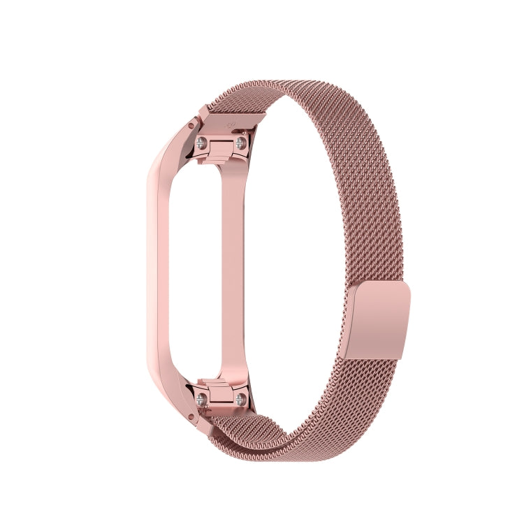 For Samsung Galaxy Fit 2 SM-R220 Milanese Watch Band(Rose Pink) - Smart Wear by buy2fix | Online Shopping UK | buy2fix