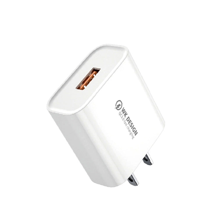 WK WP-U57 18W Speed QC3.0 Fast Charger + USB to Type-C / USB-C Data Cable, Plug Type:US Plug - USB Charger by WK | Online Shopping UK | buy2fix