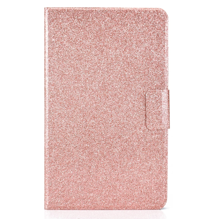 For Samsung Galaxy Tab A7 Lite T220 Glitter Horizontal Flip Leather Case with Holder & Card Slots(Rose Gold) - Samsung Accessories by buy2fix | Online Shopping UK | buy2fix
