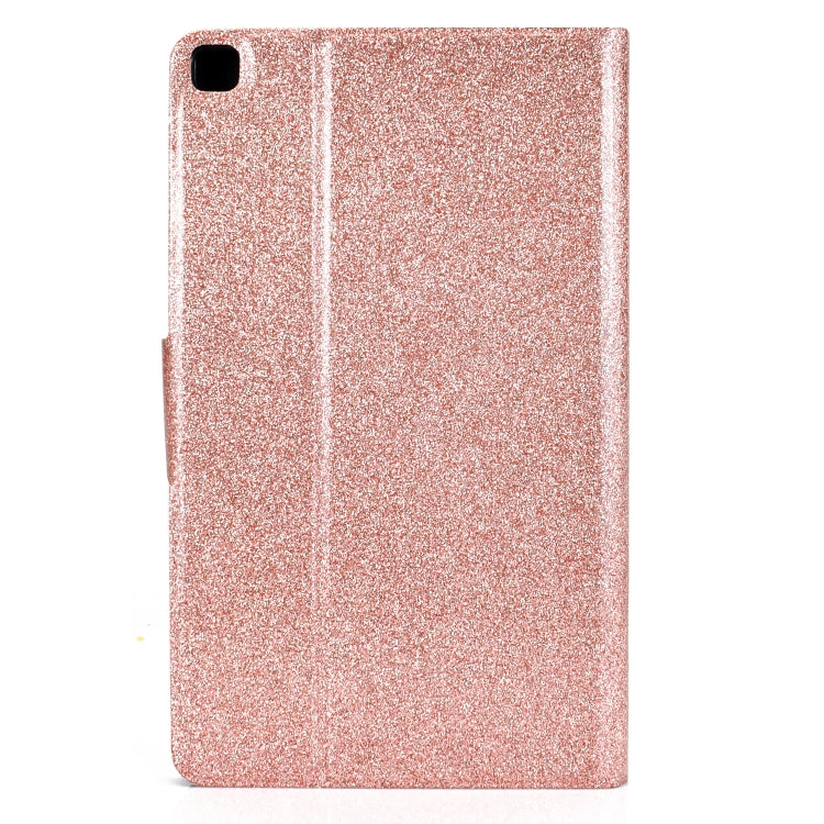 For Samsung Galaxy Tab A7 Lite T220 Glitter Horizontal Flip Leather Case with Holder & Card Slots(Rose Gold) - Samsung Accessories by buy2fix | Online Shopping UK | buy2fix