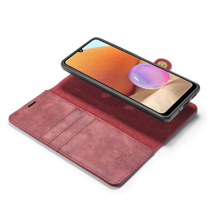 For Samsung Galaxy A32 4G DG.MING Crazy Horse Texture Flip Detachable Magnetic Leather Case with Holder & Card Slots & Wallet(Red) - Galaxy Phone Cases by DG.MING | Online Shopping UK | buy2fix