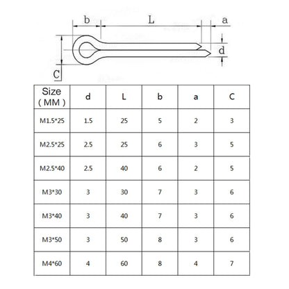 A5495 150 PCS Car U-shape 304 Stainless Steel Cotter Pin Clip Key Fastner Fitting Assortment Kit - In Car by buy2fix | Online Shopping UK | buy2fix