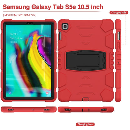 3-Layer Protection Screen Frame + PC + Silicone Shockproof Combination Case with Holder For Samsung Galaxy Tab S5e T720(Red+Black) - Tab S5E 10.5 T720 / T725 by buy2fix | Online Shopping UK | buy2fix