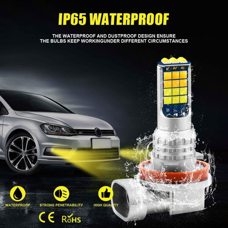 2 PCS V6 H11 DC9-36V 30W 3000LM IP65 Car LED Double Color Fog Light with 30LEDs SMD-2525 Lamp - In Car by buy2fix | Online Shopping UK | buy2fix