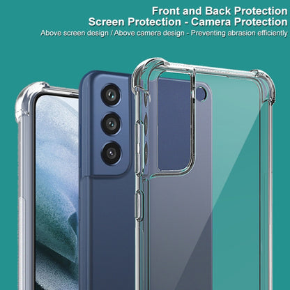 For Samsung Galaxy S21 FE 5G IMAK All-inclusive Shockproof Airbag TPU Case with Screen Protector(Transparent) - Galaxy Phone Cases by imak | Online Shopping UK | buy2fix