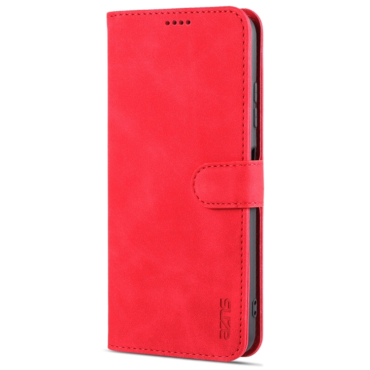 For Samsung Galaxy A22 5G AZNS Skin Feel Calf Texture Horizontal Flip Leather Case with Card Slots & Holder & Wallet(Red) - Galaxy Phone Cases by AZNS | Online Shopping UK | buy2fix