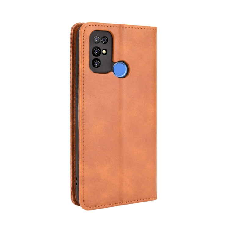 For Doogee X96 Pro Magnetic Buckle Retro Crazy Horse Texture Horizontal Flip Leather Case with Holder & Card Slots & Photo Frame(Brown) - More Brand by buy2fix | Online Shopping UK | buy2fix