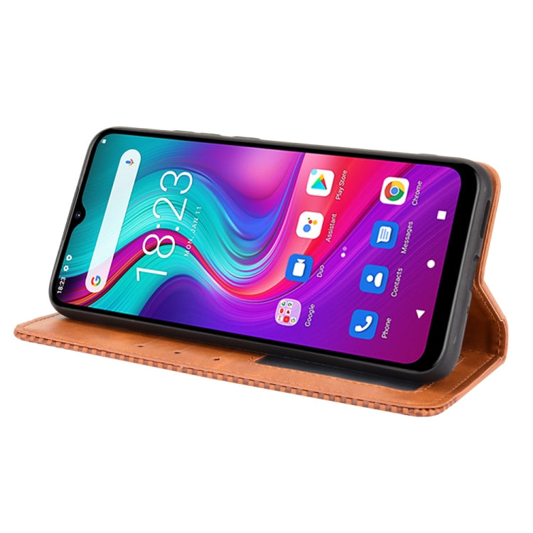 For Doogee X96 Pro Magnetic Buckle Retro Crazy Horse Texture Horizontal Flip Leather Case with Holder & Card Slots & Photo Frame(Brown) - More Brand by buy2fix | Online Shopping UK | buy2fix