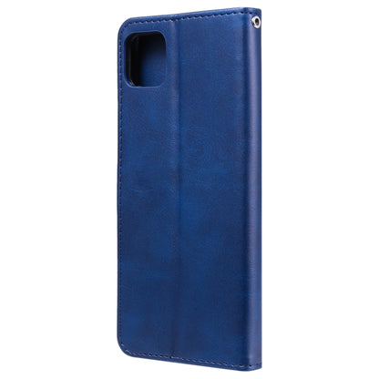 For Samsung Galaxy A22 5G Fashion Calf Texture Zipper Horizontal Flip Leather Case with Holder & Card Slots & Wallet(Blue) - Galaxy Phone Cases by buy2fix | Online Shopping UK | buy2fix