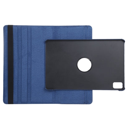 For Huawei MatePad Pro 12.6 2021 360 Degree Rotation Litchi Texture Horizontal Flip Leather Case with Holder(Dark Blue) - Huawei by buy2fix | Online Shopping UK | buy2fix