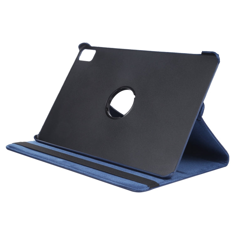 For Huawei MatePad Pro 12.6 2021 360 Degree Rotation Litchi Texture Horizontal Flip Leather Case with Holder(Dark Blue) - Huawei by buy2fix | Online Shopping UK | buy2fix