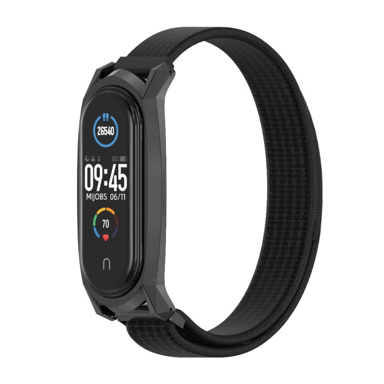 For Xiaomi Mi Band 6 / 5 / 4 / 3 Mijobs GT Nylon Loop Watch Band(Black) - Watch Bands by MIJOBS | Online Shopping UK | buy2fix