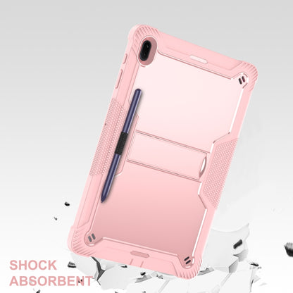 For Samsung Galaxy Tab S7 FE Silicone + PC Shockproof Protective Case with Holder(Rose Gold) - Other Galaxy Tab PC by buy2fix | Online Shopping UK | buy2fix