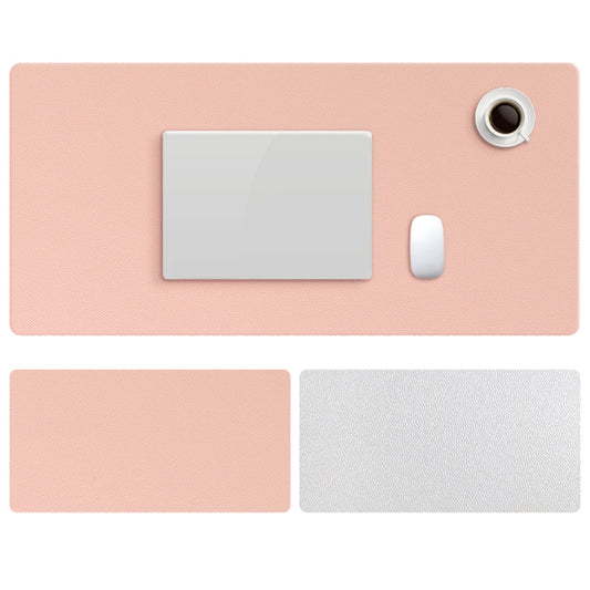 ZD02 Double-sided PU Mouse Pad Table Mat, Size: 100 x 44cm(Pink+Silver) - Mouse Pads by buy2fix | Online Shopping UK | buy2fix