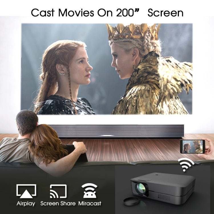 WEJOY L9 1920x1080P 400 ANSI Lumens Portable Home Theater LED HD Digital Projector, Android 6.0, 1G+8G, AU Plug - Consumer Electronics by WEJOY | Online Shopping UK | buy2fix
