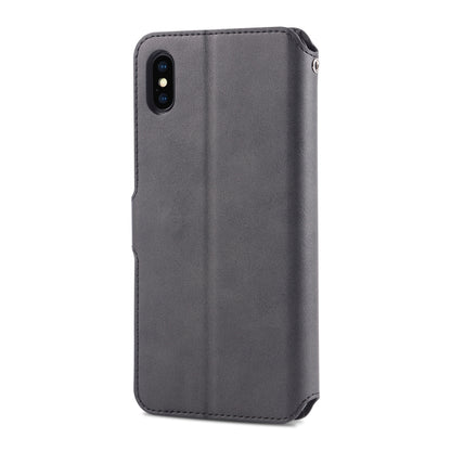 For iPhone X / XS AZNS Calf Texture Magnetic Horizontal Flip PU Leather Case with Holder & Card Slots & Photo Frame(Black) - More iPhone Cases by AZNS | Online Shopping UK | buy2fix