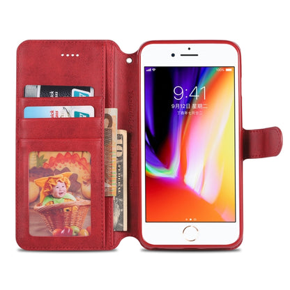 For iPhone 6 Plus / 6s Plus AZNS Calf Texture Magnetic Horizontal Flip PU Leather Case with Holder & Card Slots & Photo Frame(Red) - More iPhone Cases by AZNS | Online Shopping UK | buy2fix