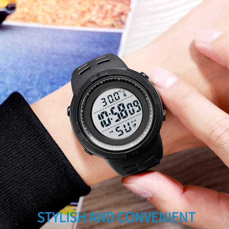 SKMEI 1681 Multifunctional LED Digital Display Luminous Electronic Watch, Support Body / Ambient Temperature Measurement(Black) - LED Digital Watches by SKMEI | Online Shopping UK | buy2fix