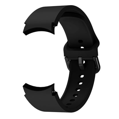 For Samsung Galaxy Watch4 Classic 42mm Universal Silicone Colorful Buckle Watch Band(Black) - Smart Wear by buy2fix | Online Shopping UK | buy2fix