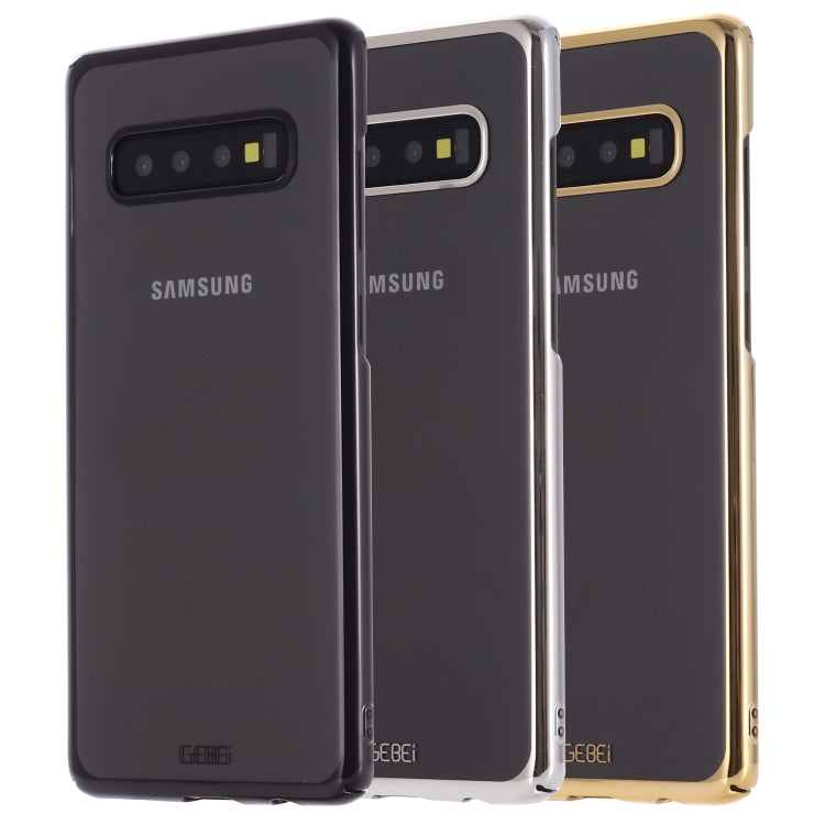 For Galaxy S10 GEBEI Shockproof  Plating PC Protective Case(Black) - Galaxy Phone Cases by GEBEI | Online Shopping UK | buy2fix