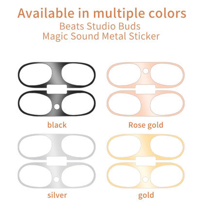 For Beats Studio Buds Wireless Bluetooth Earphone Magic Sound Metal Protective Sticker(Silver) - Protective Sticker by buy2fix | Online Shopping UK | buy2fix