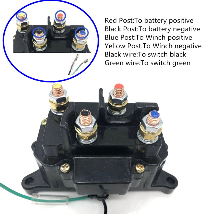 A0397 12V 250A ATV Electric Winch Relay Heavy Duty Solenoid Contactor - In Car by buy2fix | Online Shopping UK | buy2fix
