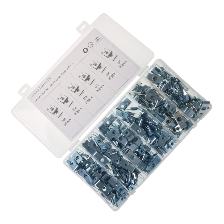 A6094 180 PCS Car M4/M5/M6 Fastener Clips Base U-shaped Clip Nut - In Car by buy2fix | Online Shopping UK | buy2fix