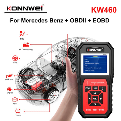 KONNWEI KW460 Car 2.8 inch 12V Lead-acid Battery Tester Fault Diagnosis Instrument - Code Readers & Scan Tools by KONNWEI | Online Shopping UK | buy2fix