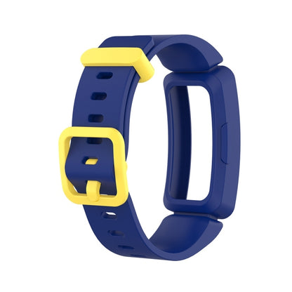 For Fitbit Inspire HR / Ace 2 Silicone Smart Watch  Watch Band(Blue + Yellow Buckle) - Smart Wear by buy2fix | Online Shopping UK | buy2fix