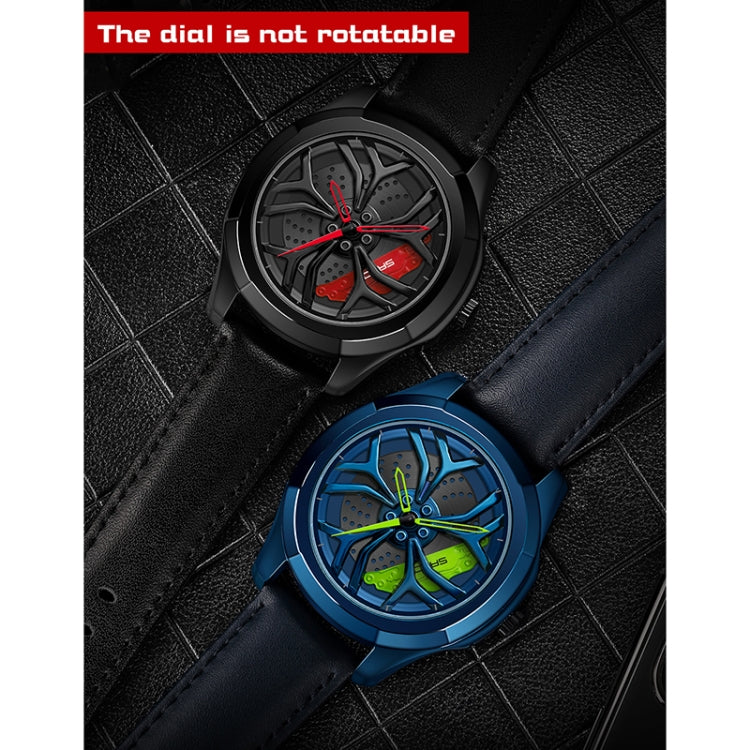 SANDA 1065 3D Hollow Out Wheel Non-rotatable Dial Quartz Watch for Men, Style:Mesh Belt(Black Red) - Outdoor & Sports by SANDA | Online Shopping UK | buy2fix