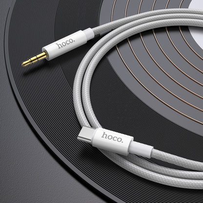 hoco UPA19 Type-C / USB-C Digital Audio Conversion Cable, Length: 1m(Silver) - Video & Audio Cable by hoco | Online Shopping UK | buy2fix