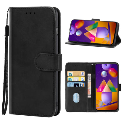 Leather Phone Case For Samsung Galaxy M31s(Black) - Galaxy Phone Cases by buy2fix | Online Shopping UK | buy2fix